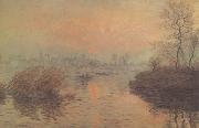Claude Monet Sunset on the seine,Winter Effect (nn02) Sweden oil painting artist